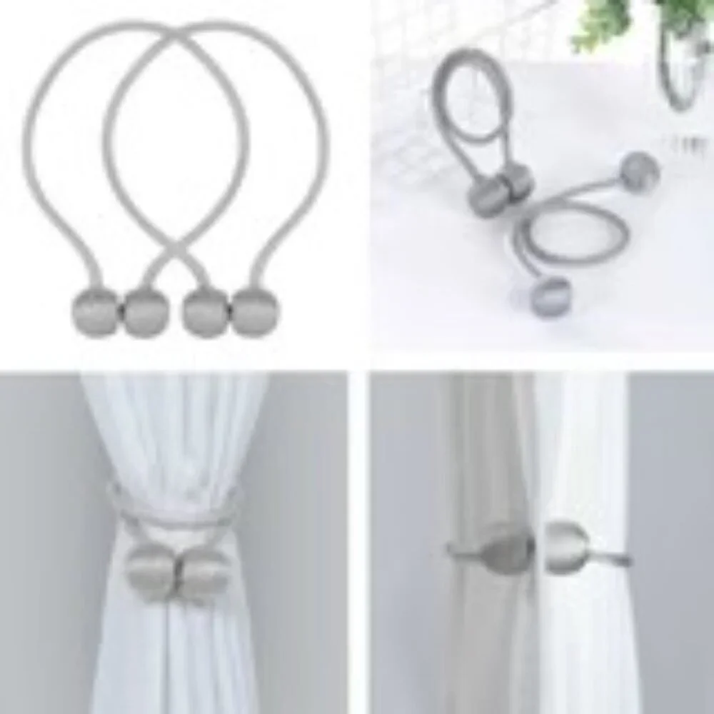 Metmeor Magnetic Curtain Tie Backs For Window Drapes and Backdrop Panels